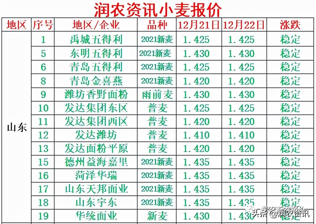 今日小麦价格实时动态分析